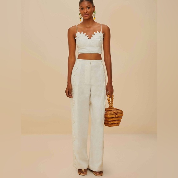 FARM Rio Pants - FarmRio: Off-White High Waisted Euroflax™
Premium Linen Pants